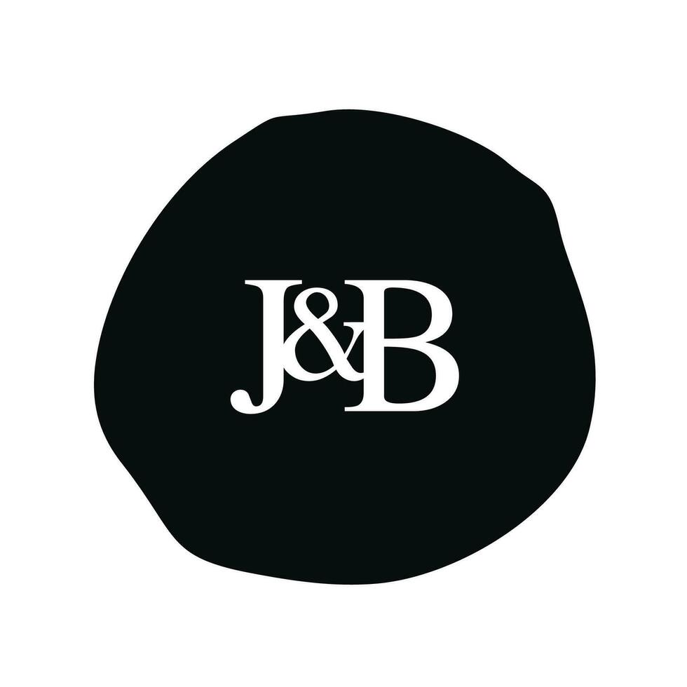 JB Initial logo letter brush monogram comapany vector