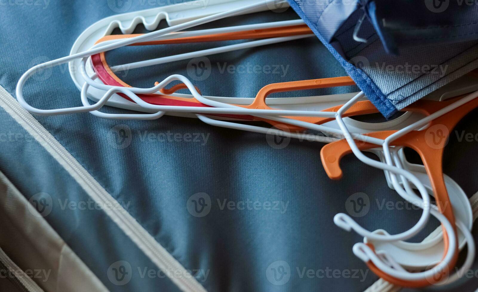 Abandoned Pile of Hangers in an Abandoned House photo