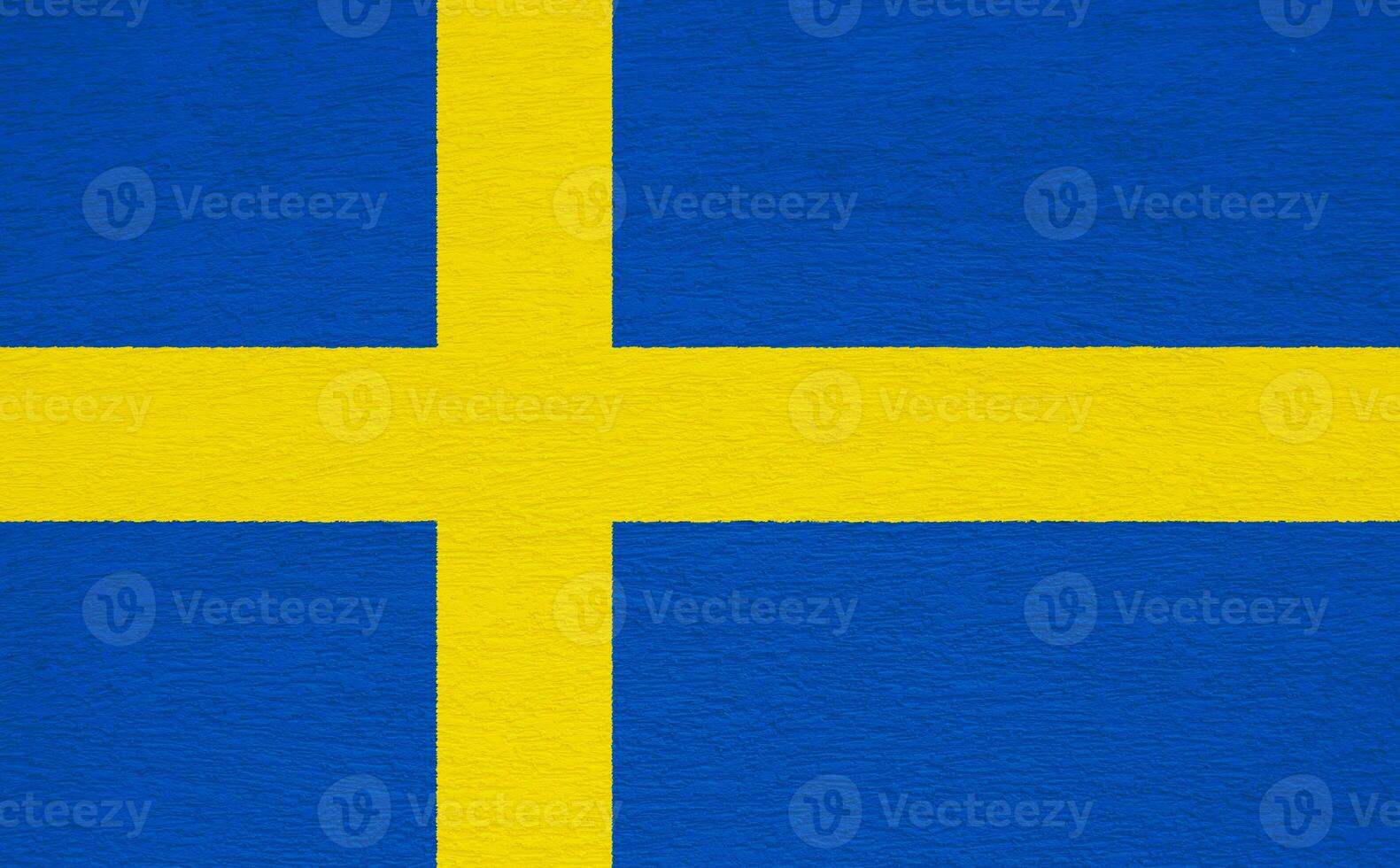 Flag of Kingdom of Sweden on a textured background. Concept collage. photo