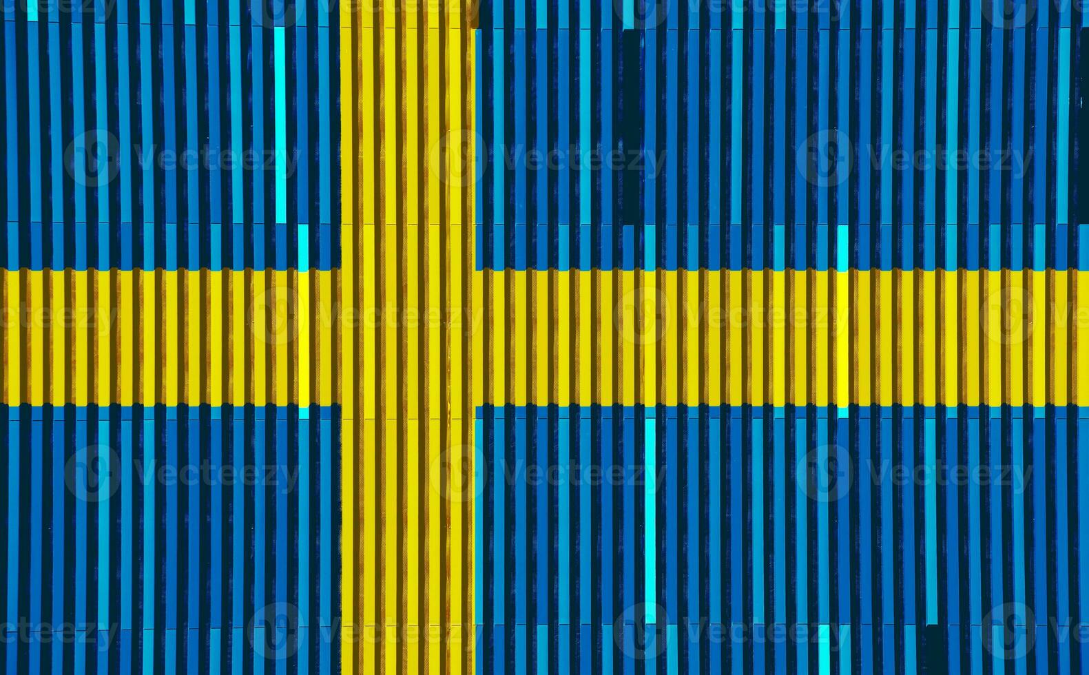 Flag of Kingdom of Sweden on a textured background. Concept collage. photo