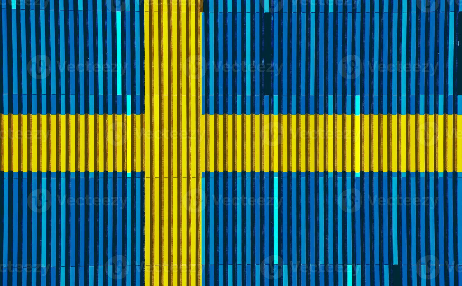 Flag of Kingdom of Sweden on a textured background. Concept collage. photo