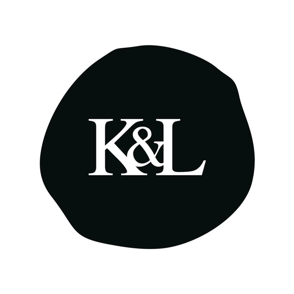 KL Initial logo letter brush monogram comapany vector
