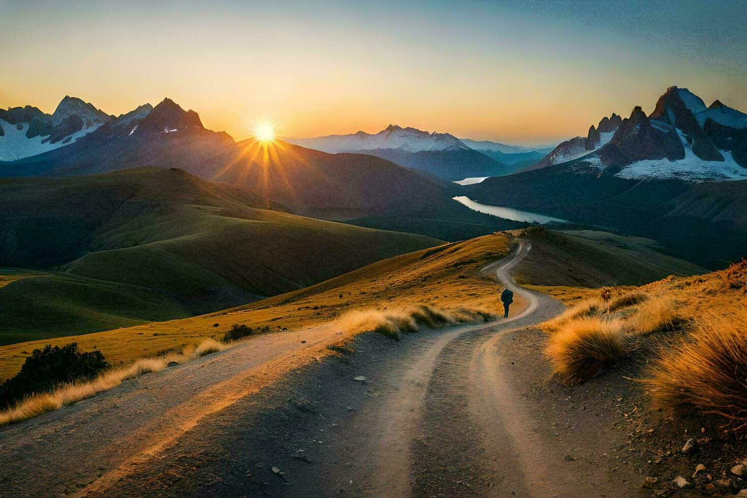 el la carretera a el Dom. generado por ai foto