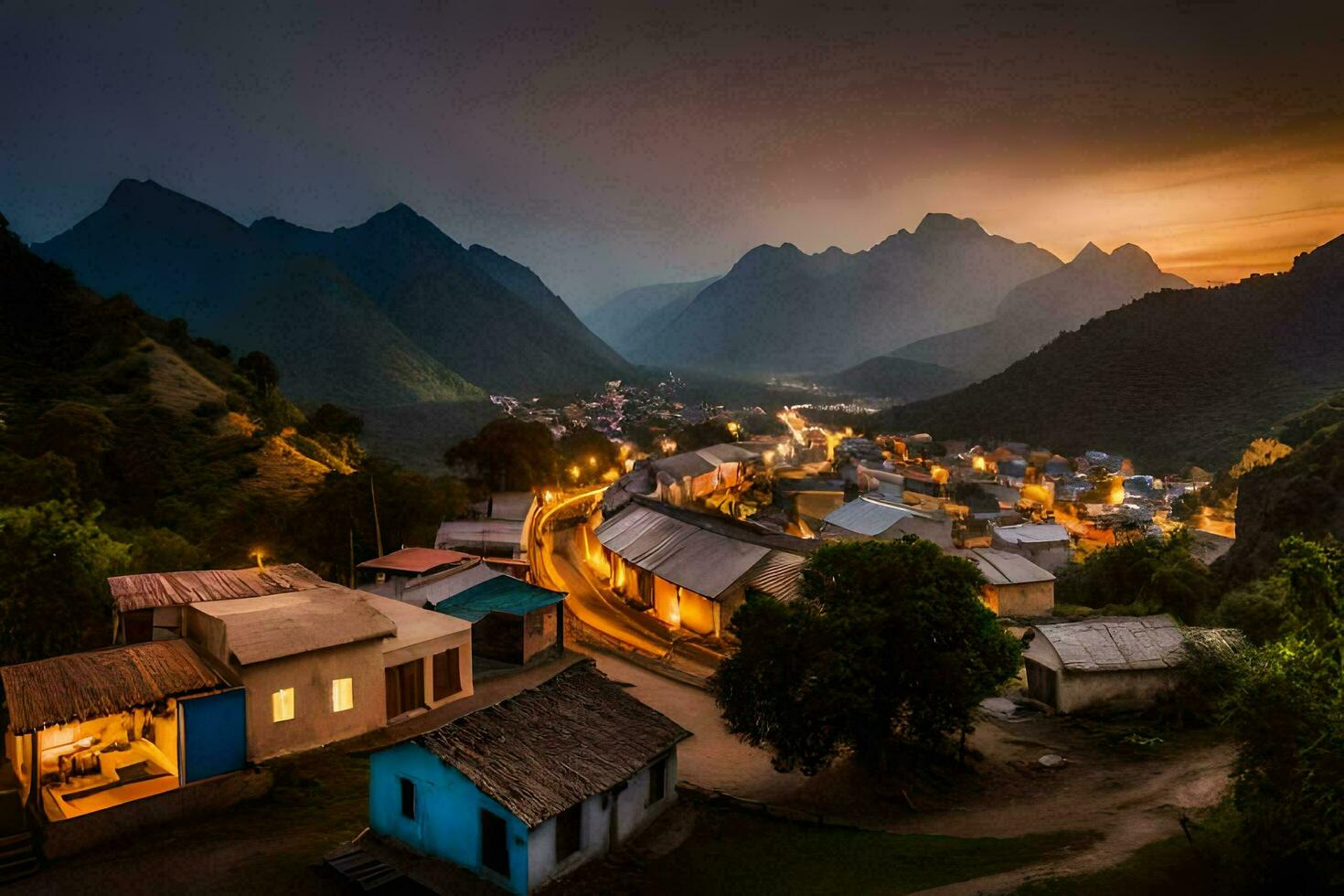 the village of phuoc ngu oan, vietnam. AI-Generated photo