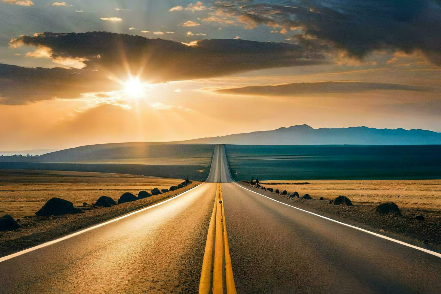 el la carretera a éxito es pavimentado con bueno intenciones generado por ai foto