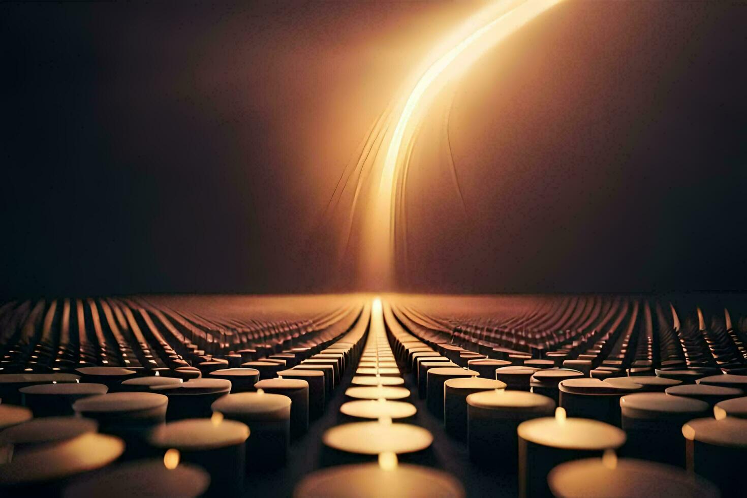an abstract image of a light shining through a dark room. AI-Generated photo
