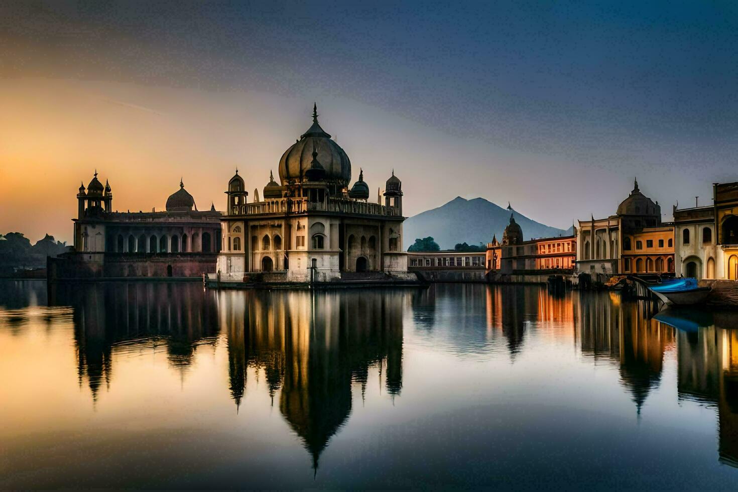 the beautiful city of amritsar in india. AI-Generated photo