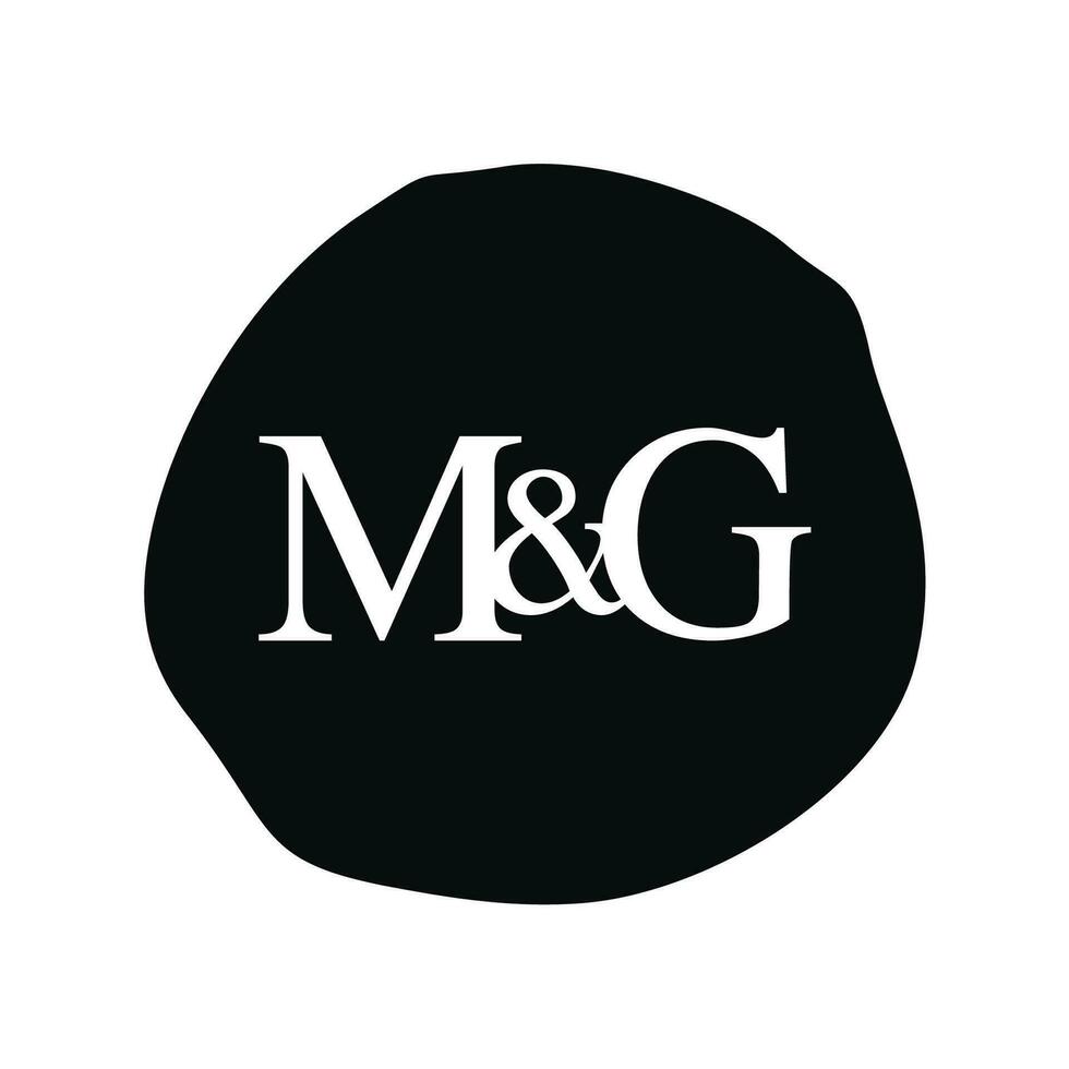 MG Initial logo letter brush monogram comapany vector