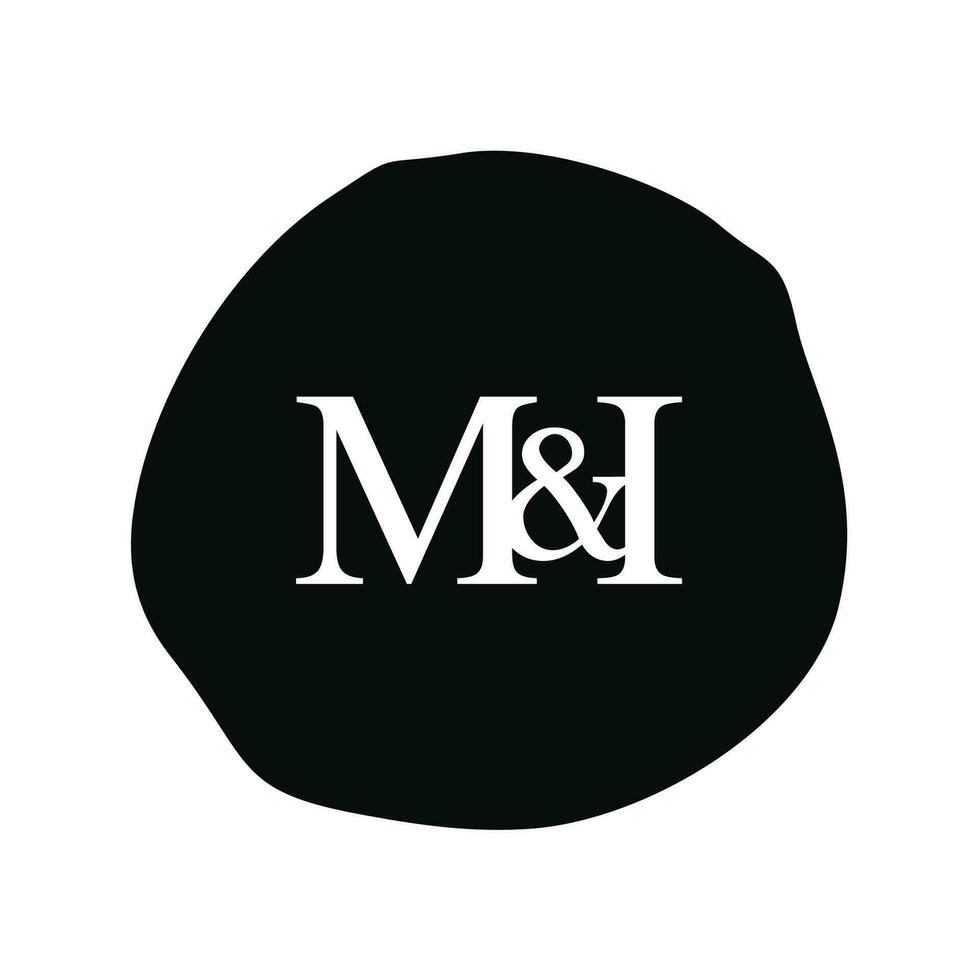 MI Initial logo letter brush monogram comapany vector