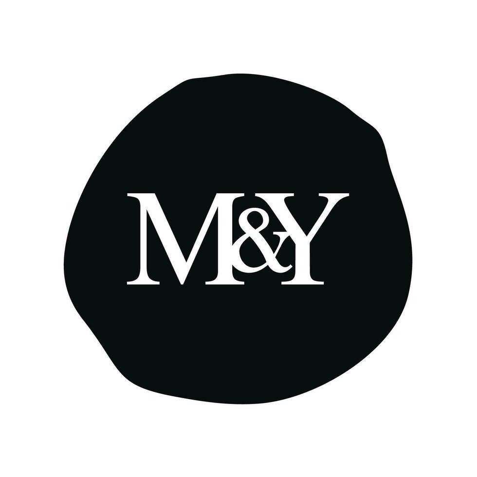 MY Initial logo letter brush monogram comapany vector