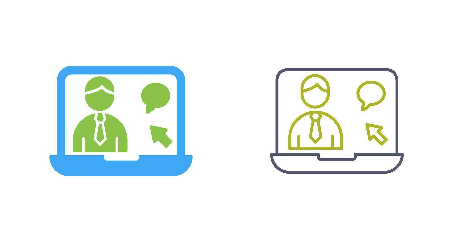 Online Interview Vector Icon