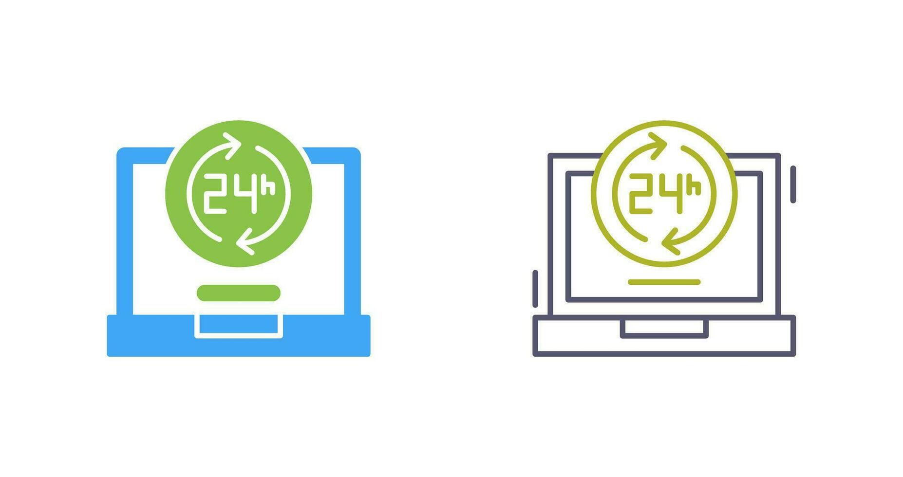24 Hours Vector Icon