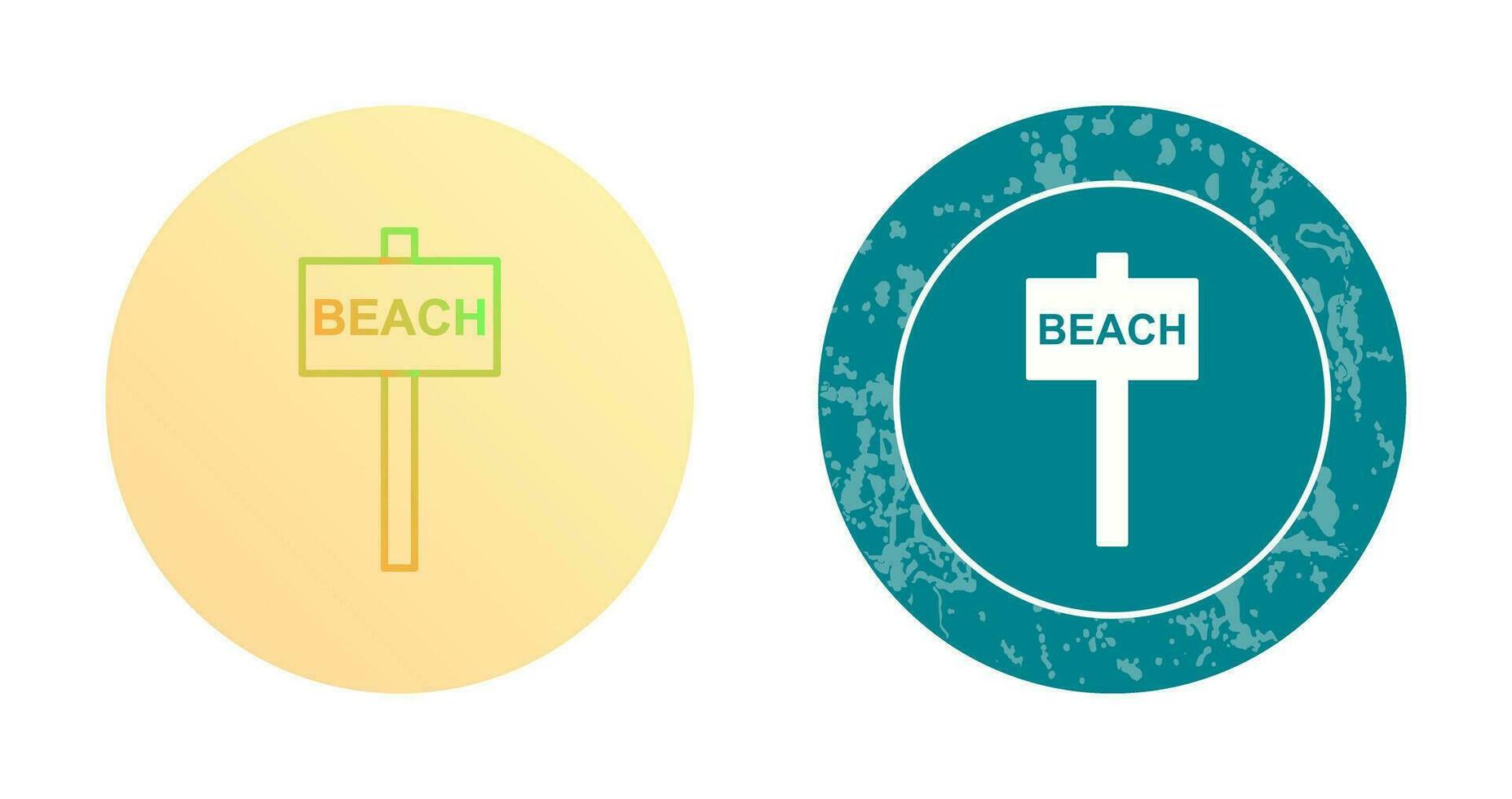 Beach Sign Vector Icon