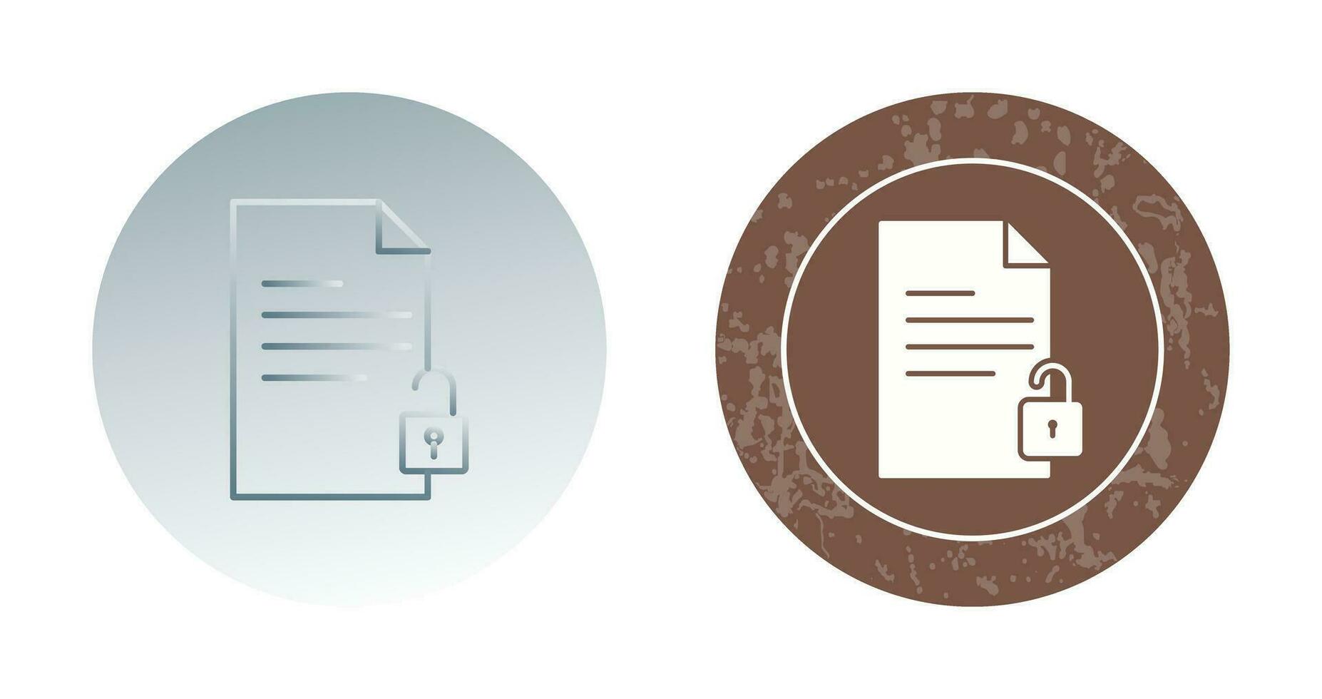 Unlock Documents Vector Icon