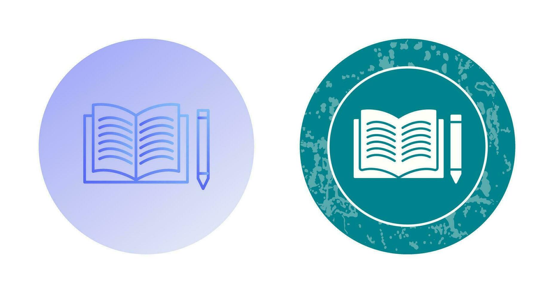 Unique Pencil and Book Vector Icon