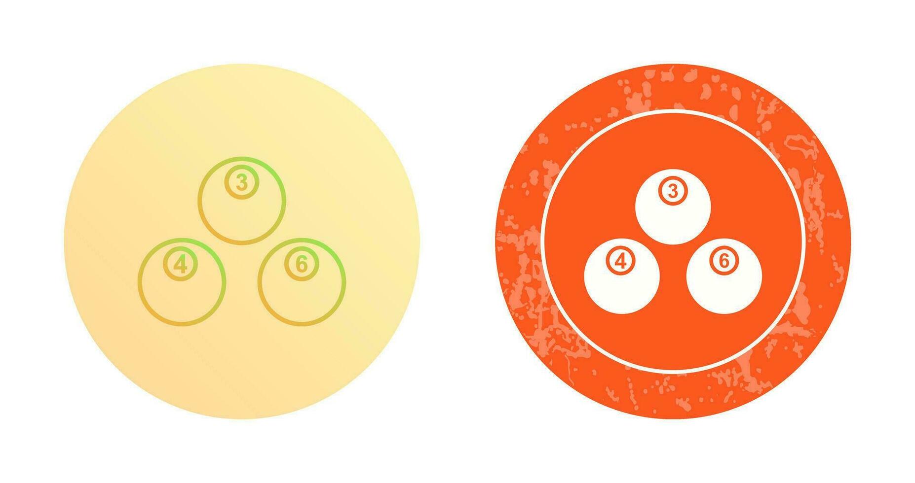 Unique Snooker Balls Vector Icon