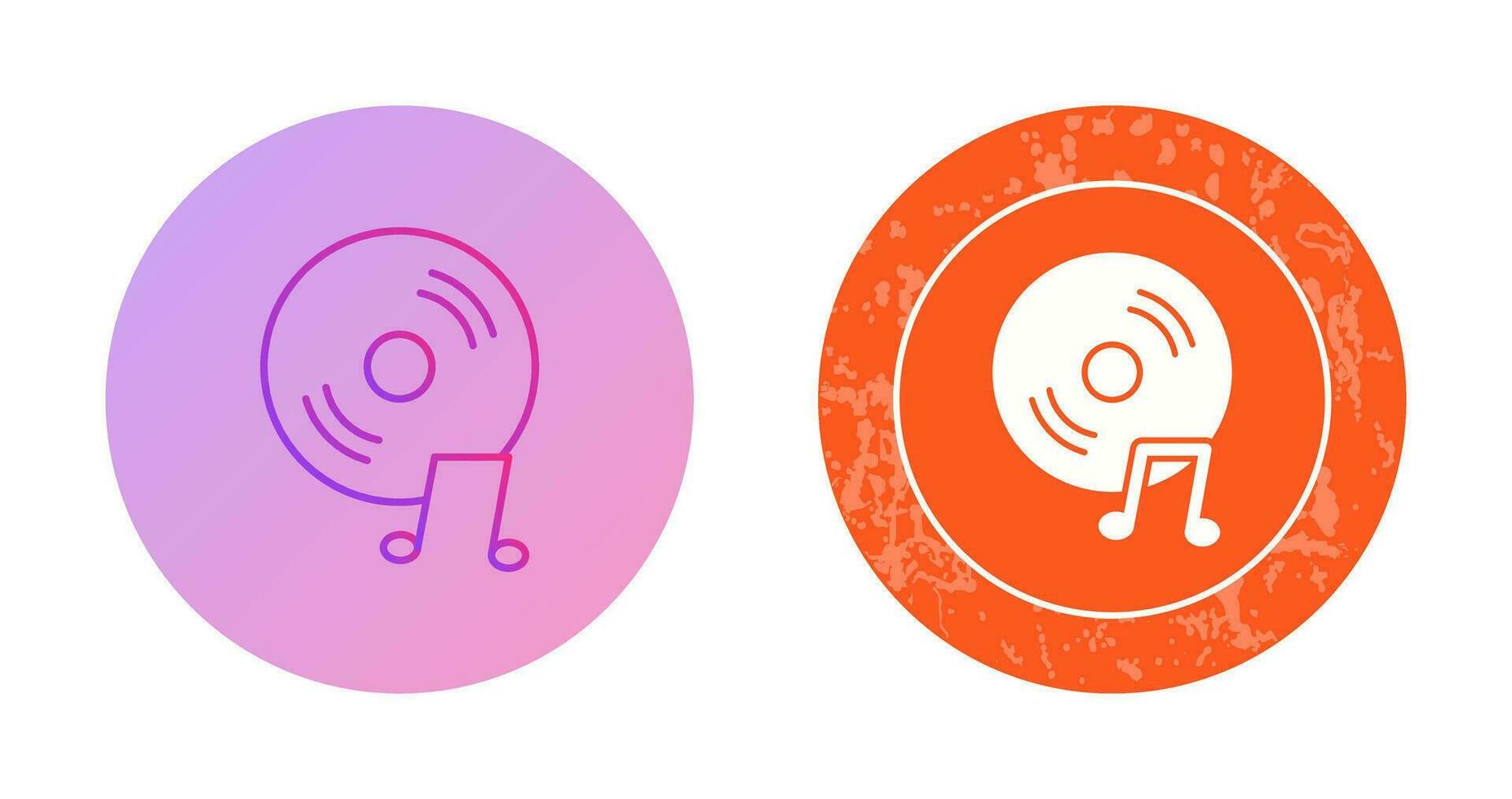 Unique Music CD Vector Icon