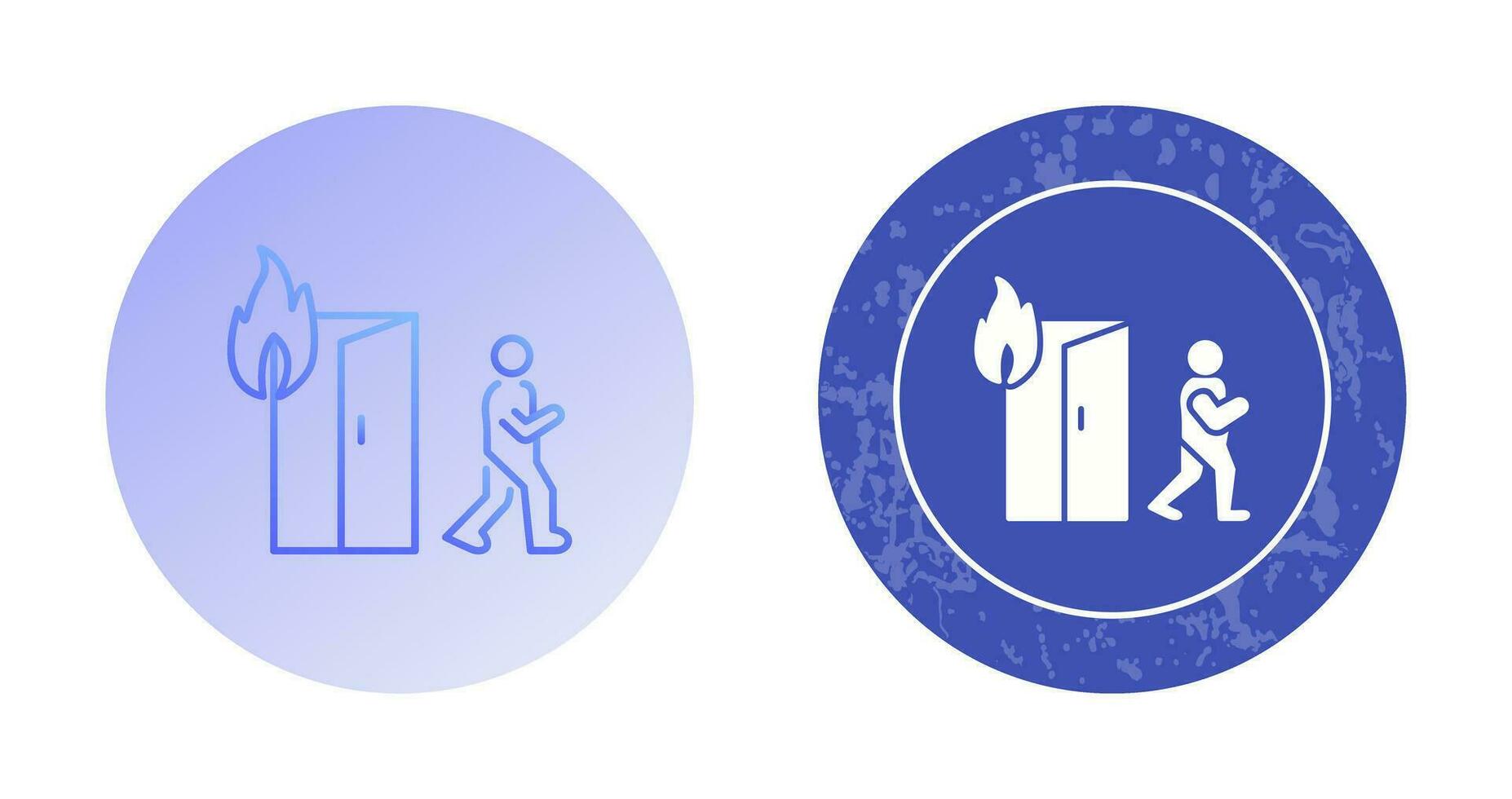 Unique Running from Fire Vector Icon
