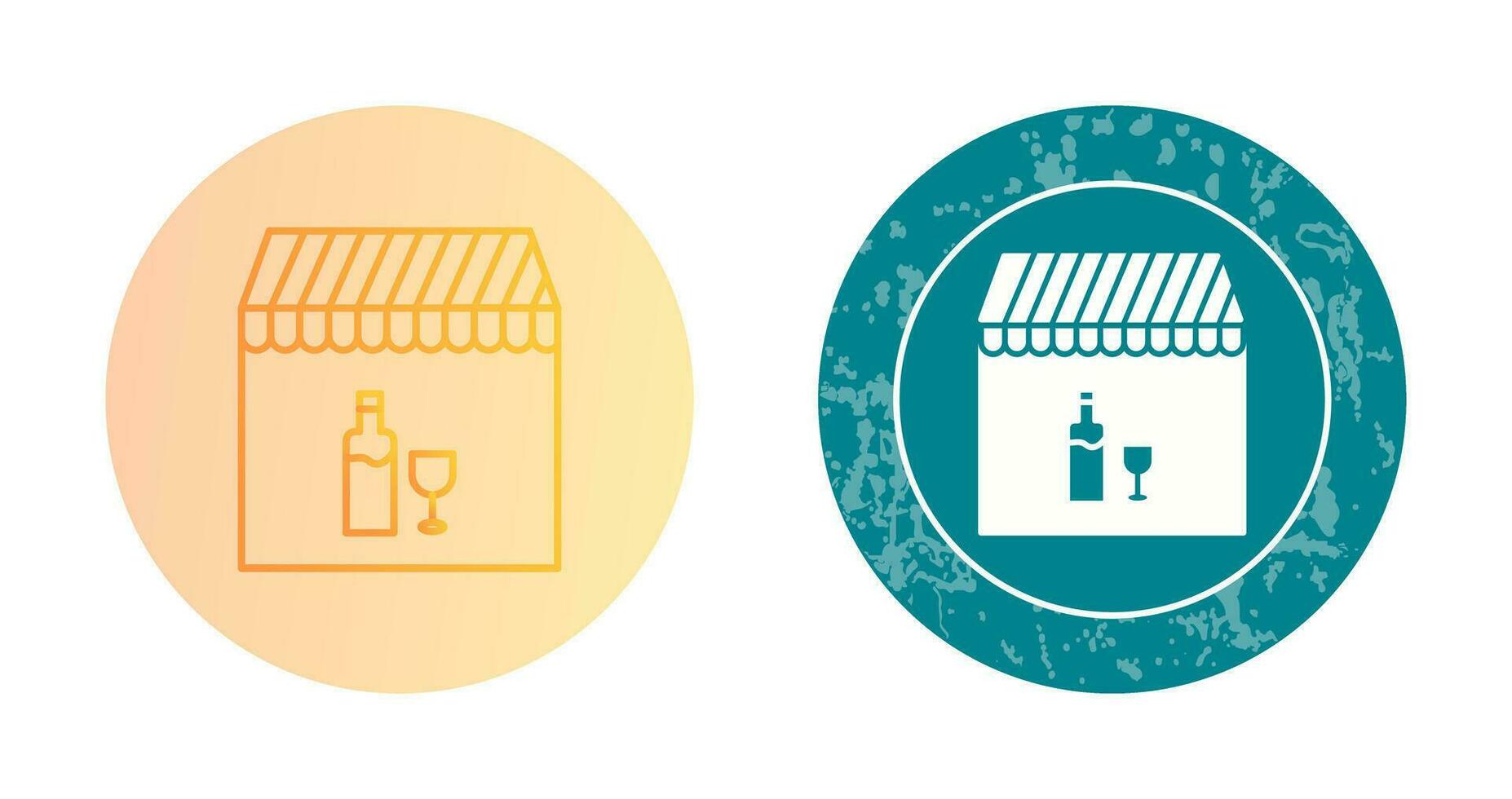 Unique Cafe and Bar Vector Icon