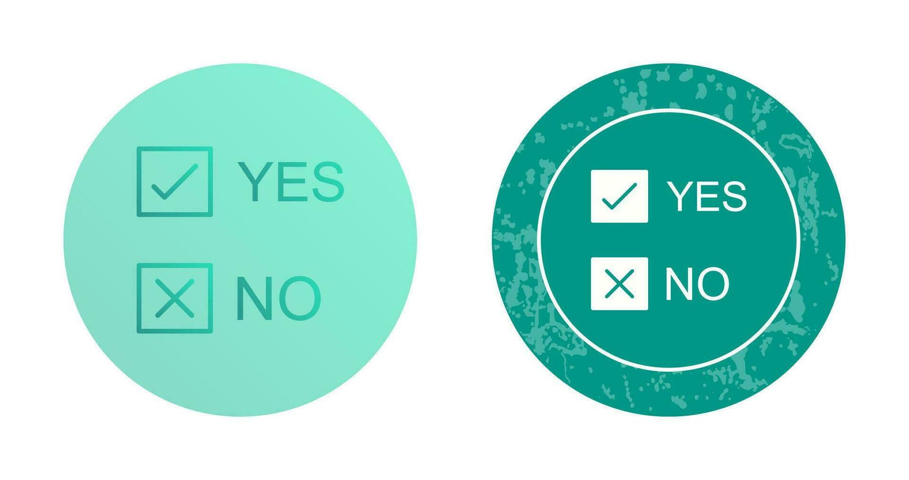 Yes No Option Vector Icon