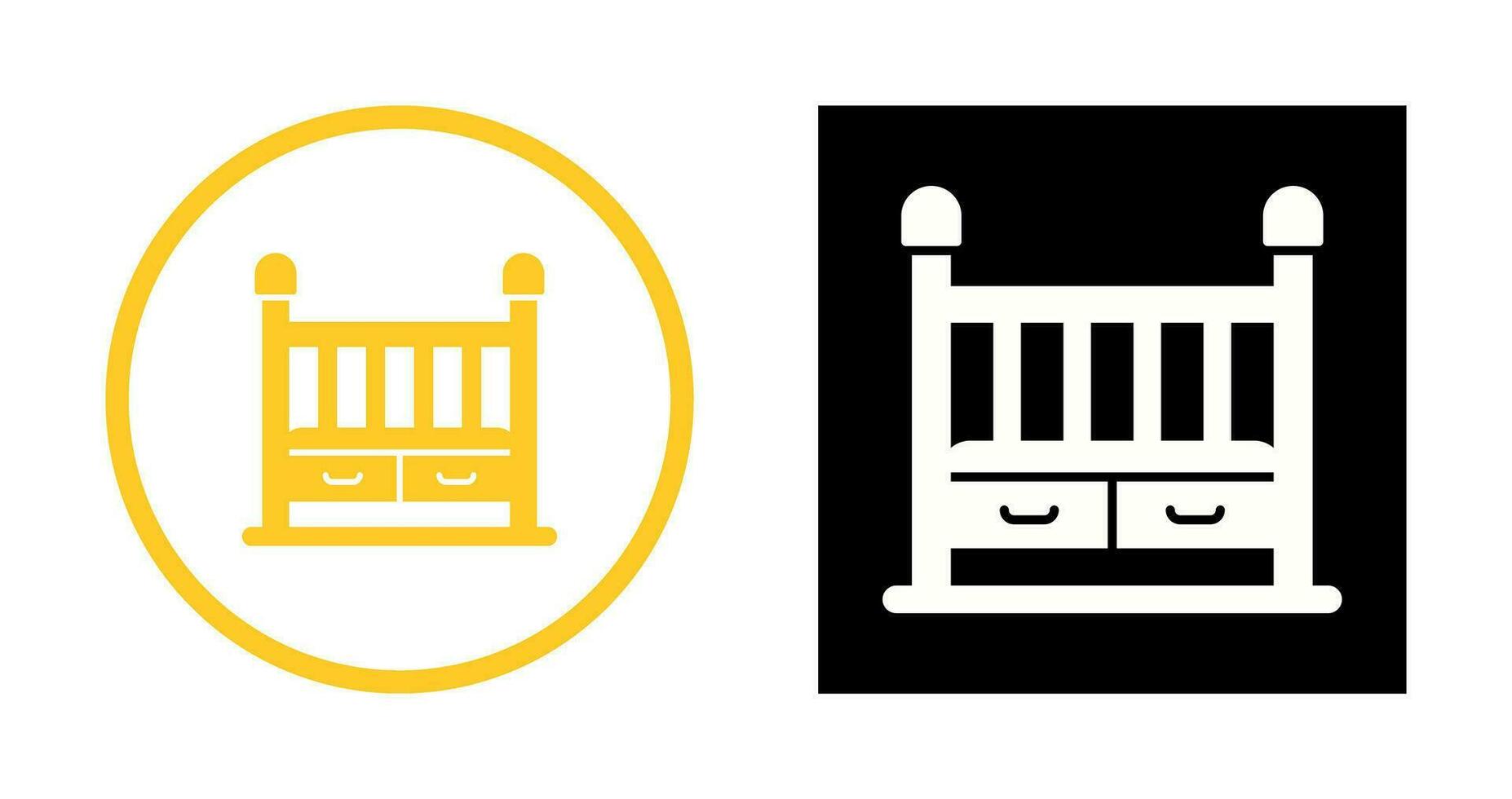 Baby Crib Vector Icon