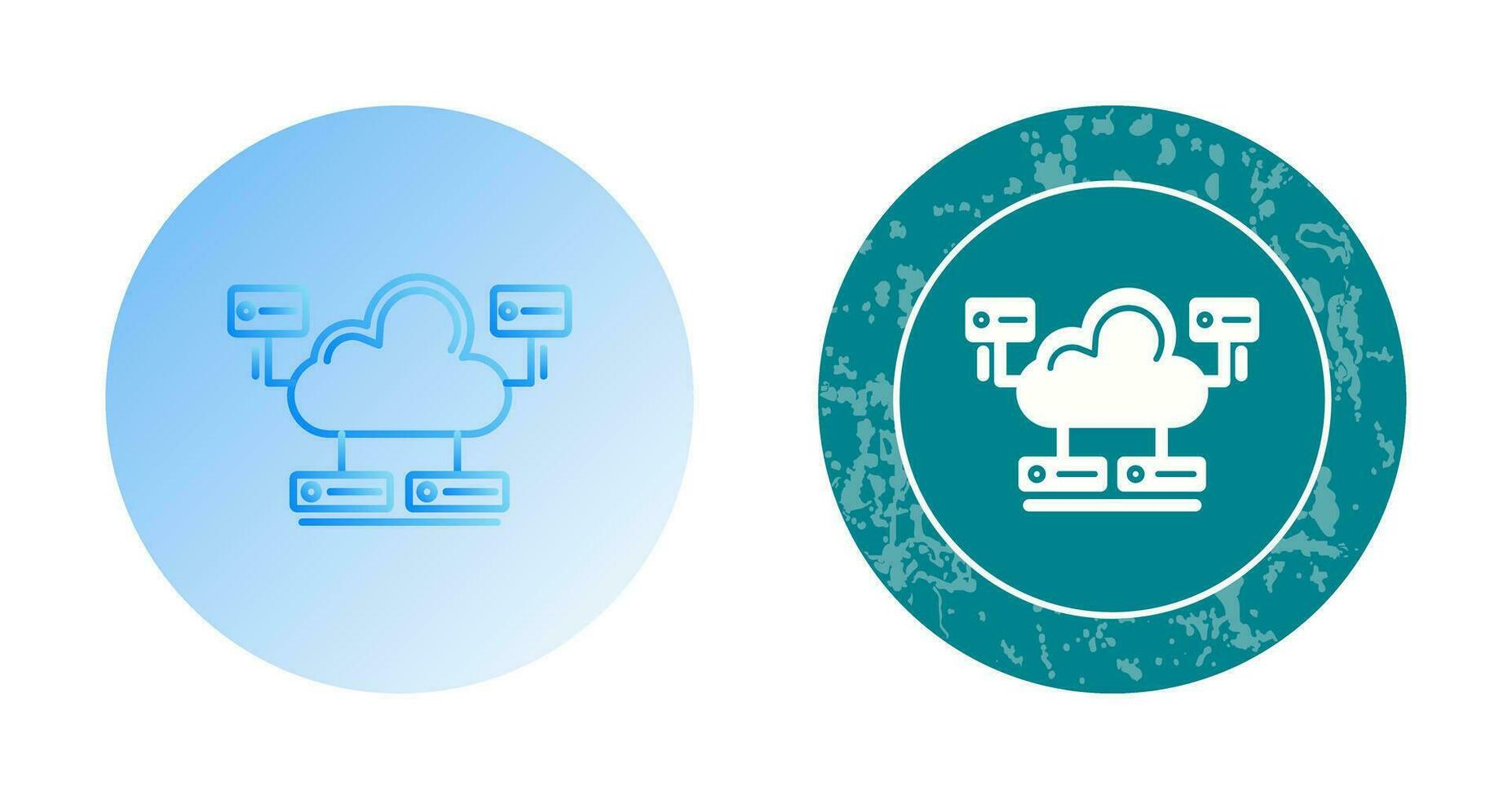 Cloud Database Vector Icon