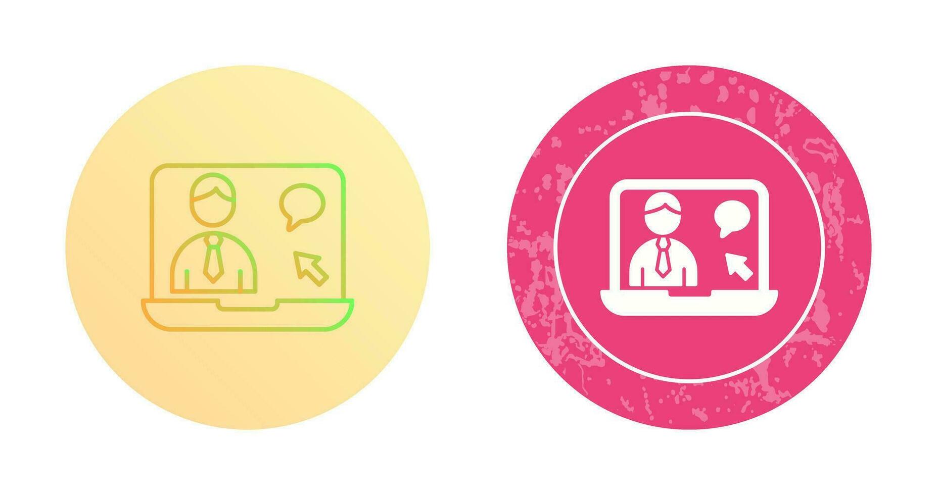 Online Interview Vector Icon
