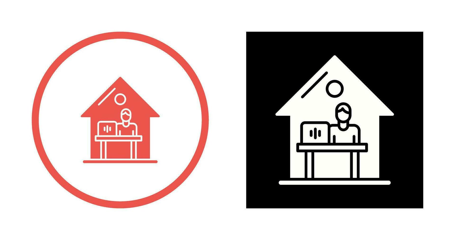 Work At Home Vector Icon