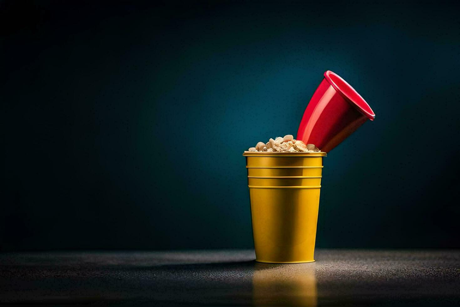popcorn in a cup. AI-Generated photo