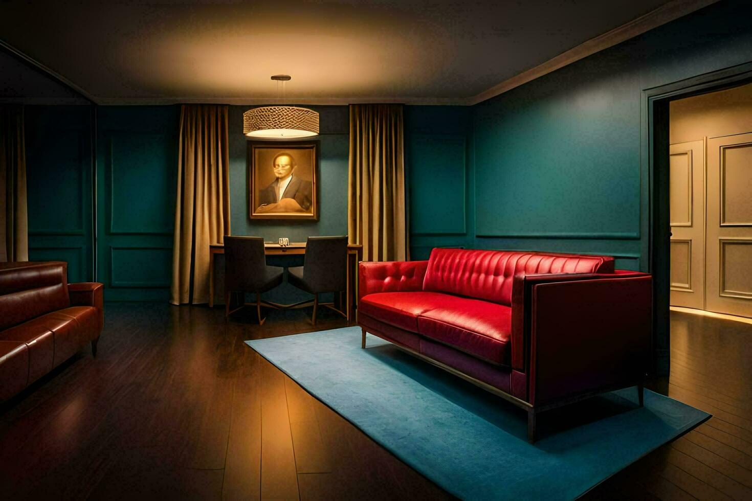the suite at the hotel. AI-Generated photo