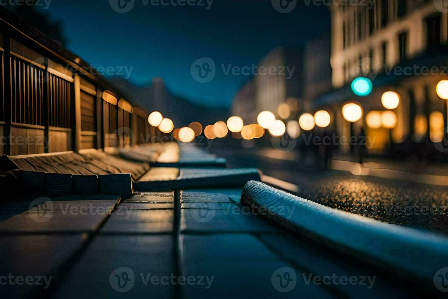 photo wallpaper the city, night, lights, the city, the city lights, the city lights. AI-Generated