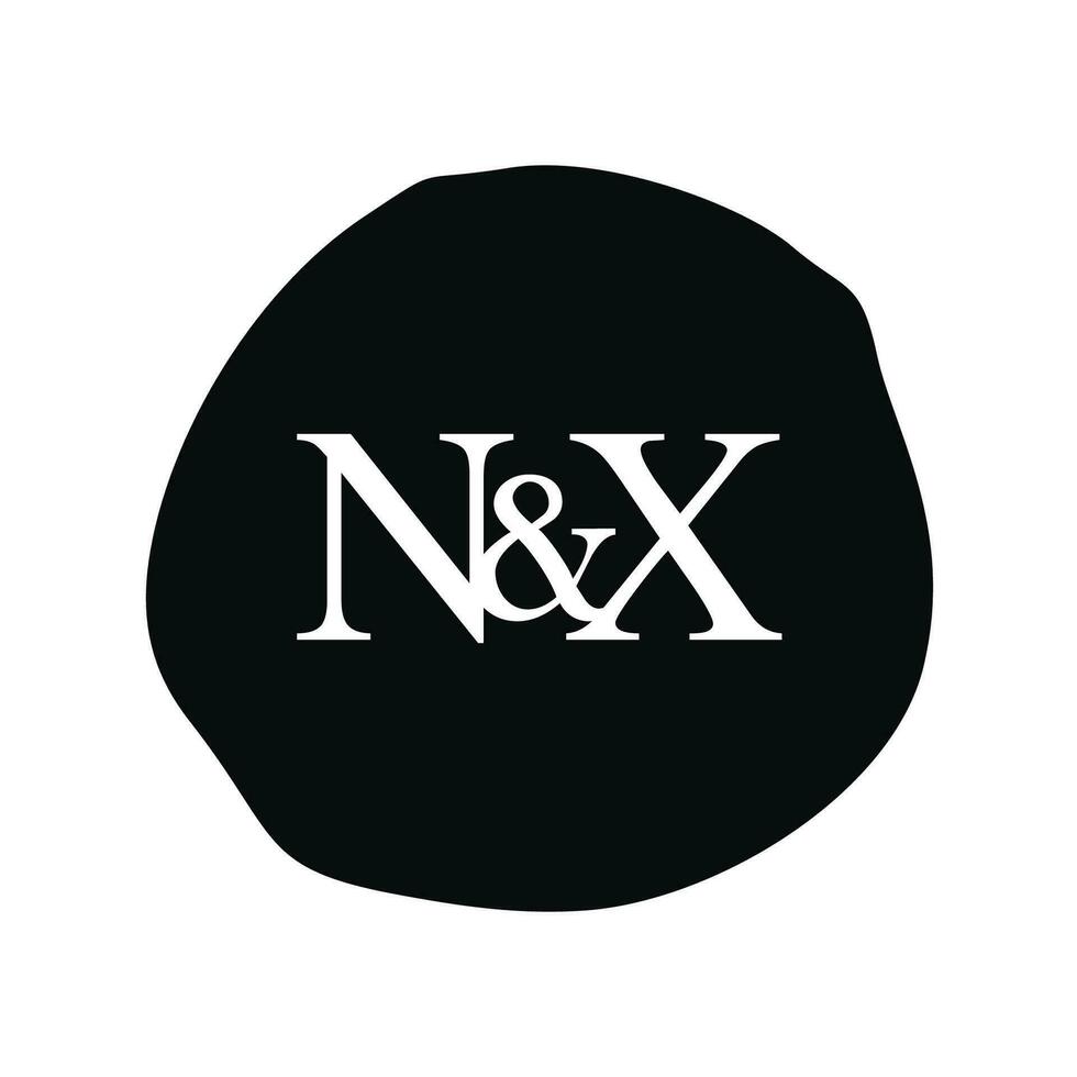 NX Initial logo letter brush monogram comapany vector