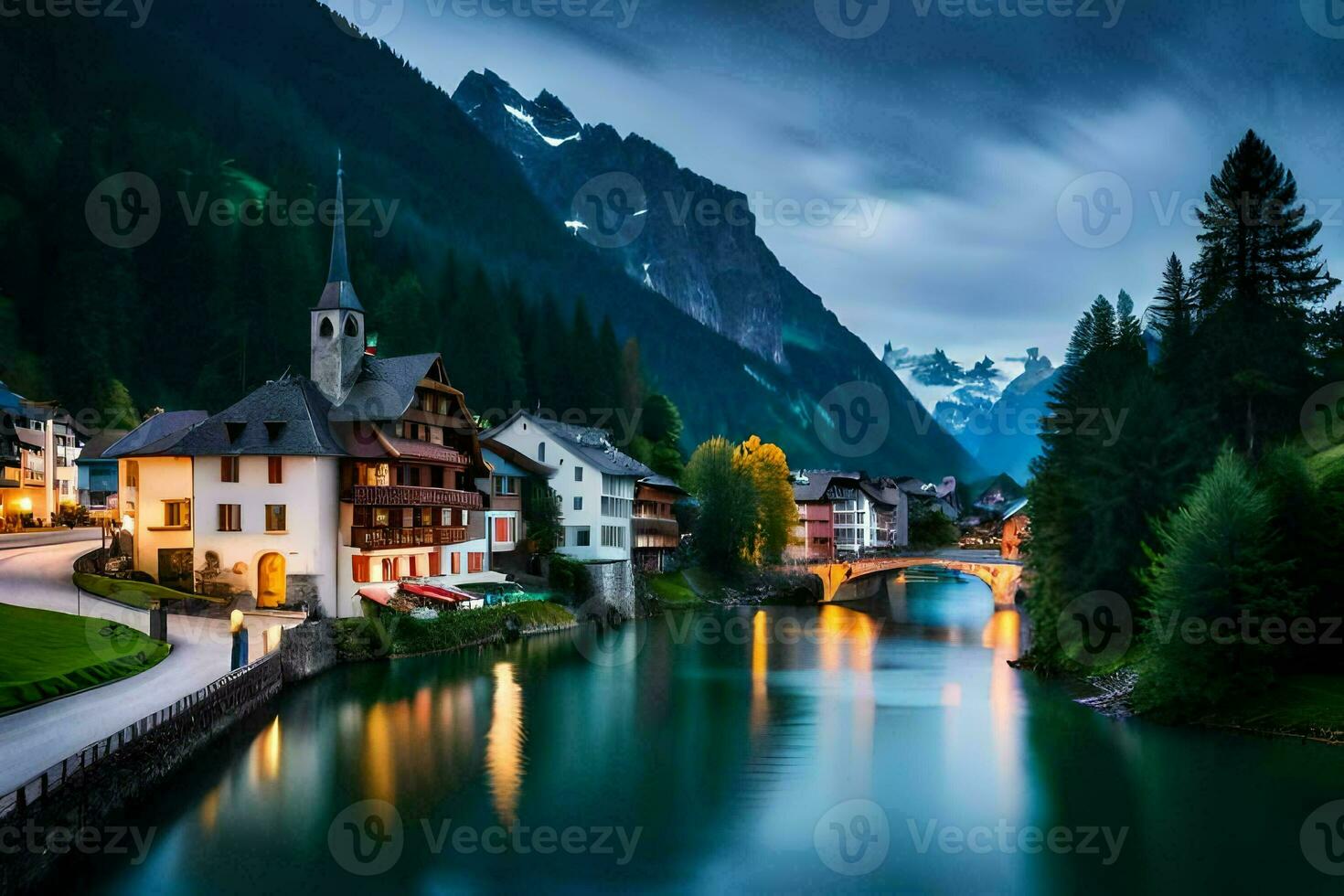 the beautiful town of altenburg in the swiss alps. AI-Generated photo