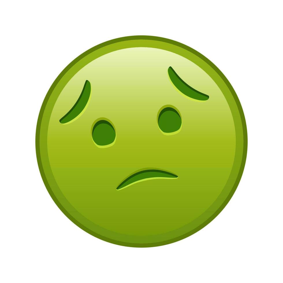 Nauseated face Large size of yellow emoji smile vector