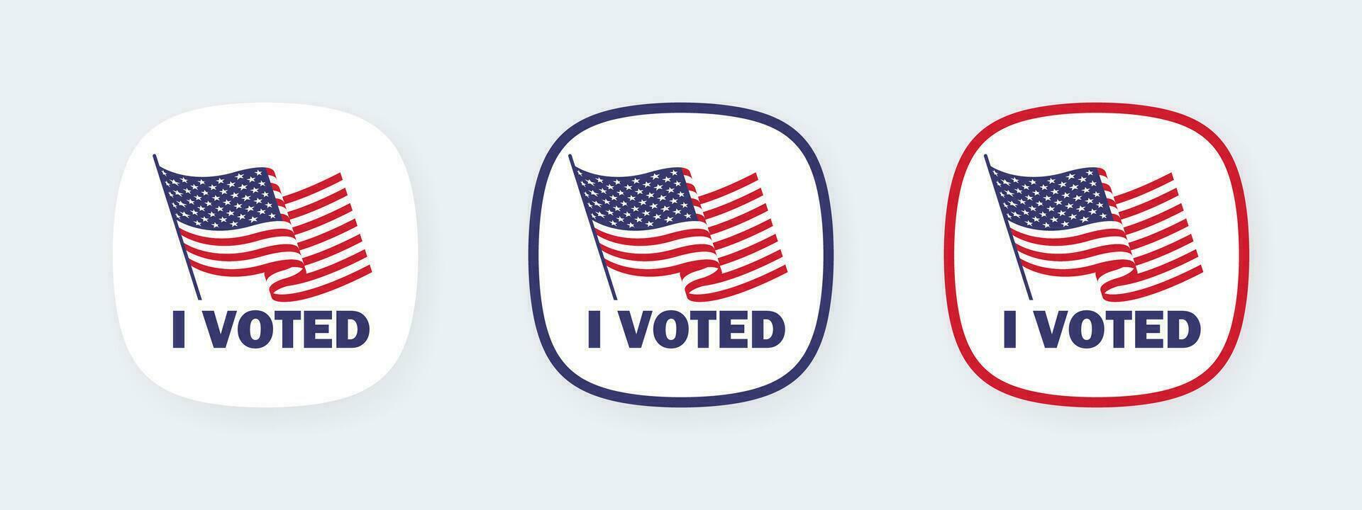 I voted. US Election and voting. Voting in election. Vector scalable graphics