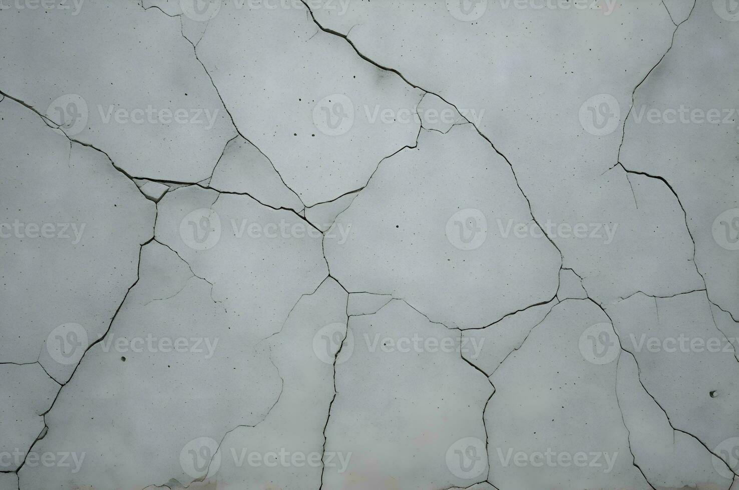 Textured surface of white wall with cracked plaster AI Generated photo