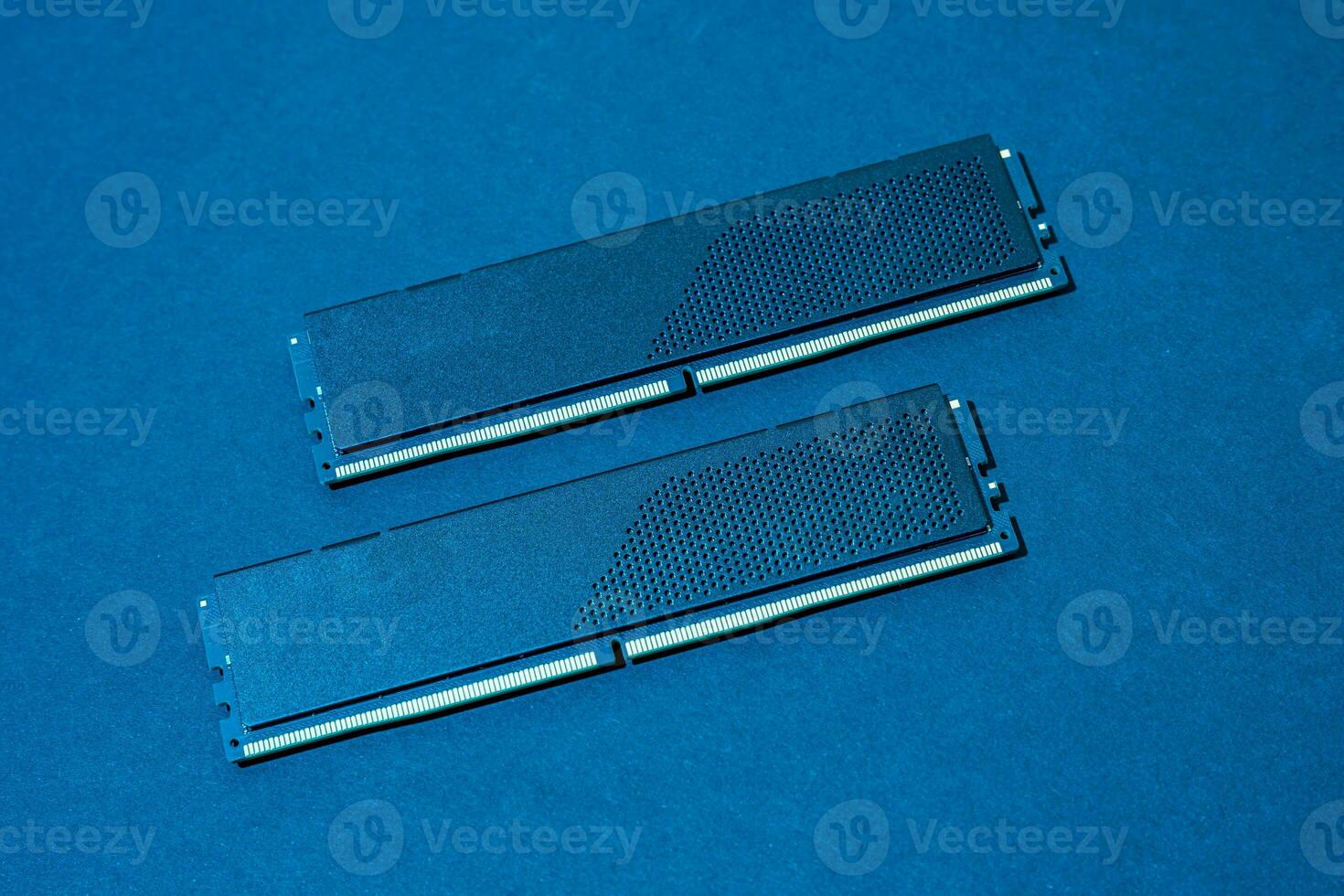 computer RAM chip. memory modules. Computer technology. photo