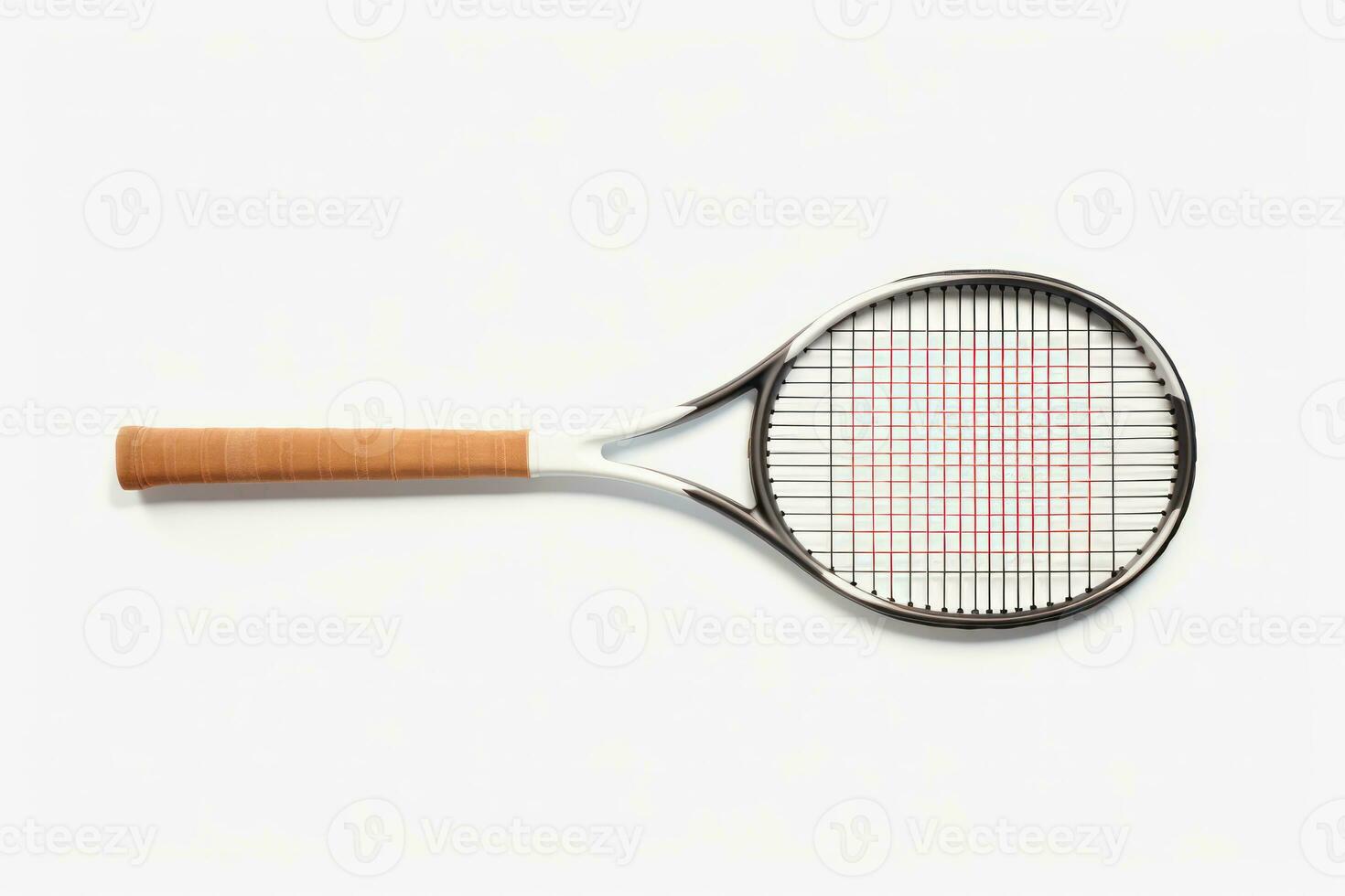 A tennis racket isolated on a white background. AI Generated photo