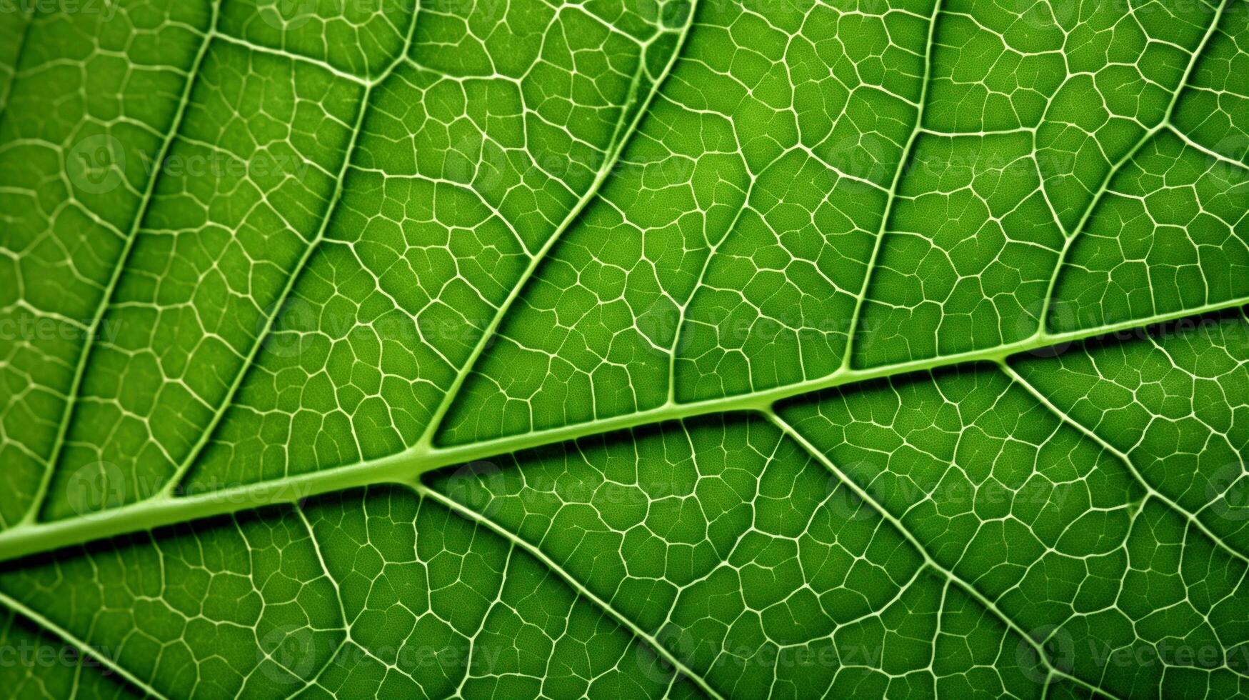 Close-up of leaf texture green abstract background. AI Generated photo