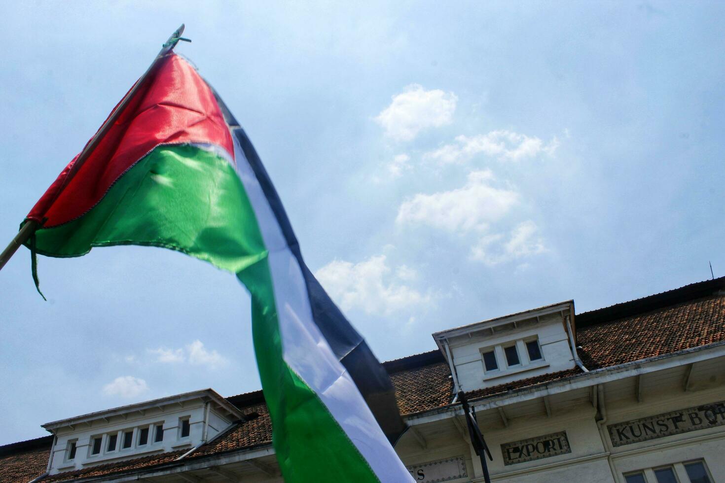 Bandung City, West Java, Indonesia. 21 October 2023. Demonstration on supporting Free Palestine. Freedom for Palestine. photo