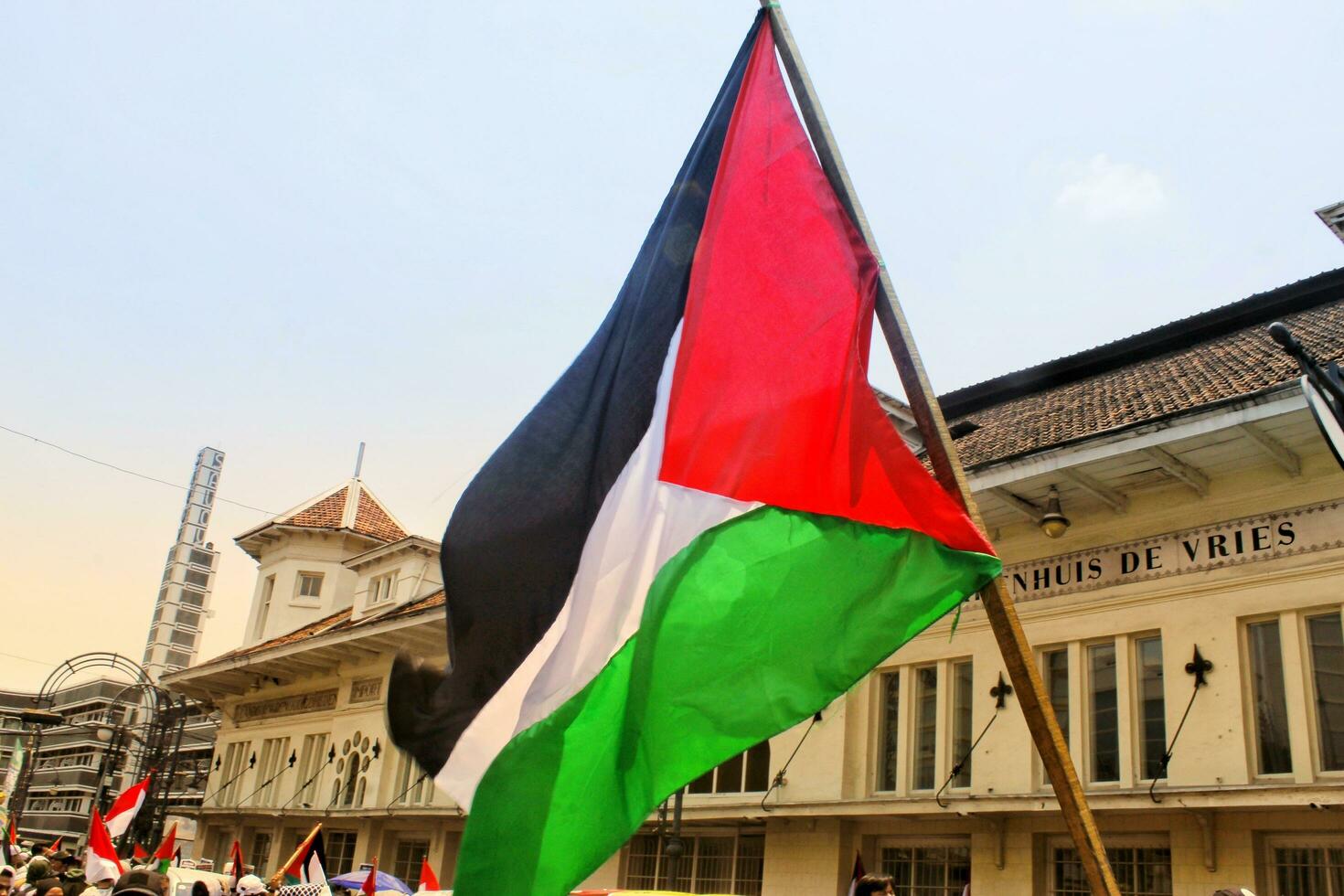 Bandung City, West Java, Indonesia. 21 October 2023. Demonstration on supporting Free Palestine. Freedom for Palestine. photo