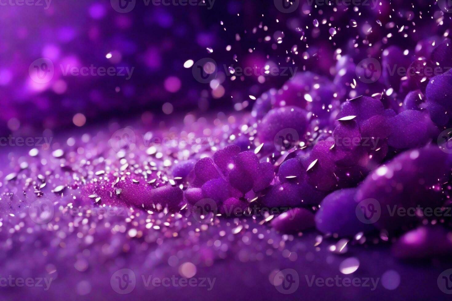 shiny purple graphics with bokeh space for text photo