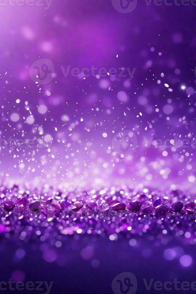 shiny purple graphics with bokeh space for text photo