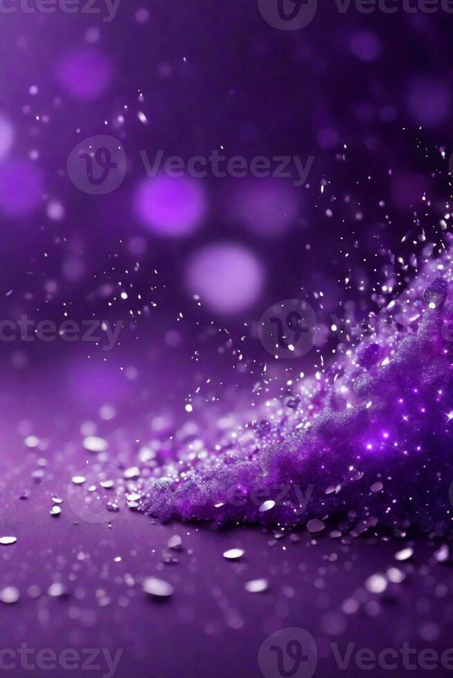shiny purple graphics with bokeh space for text photo