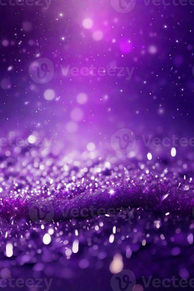 shiny purple graphics with bokeh space for text photo