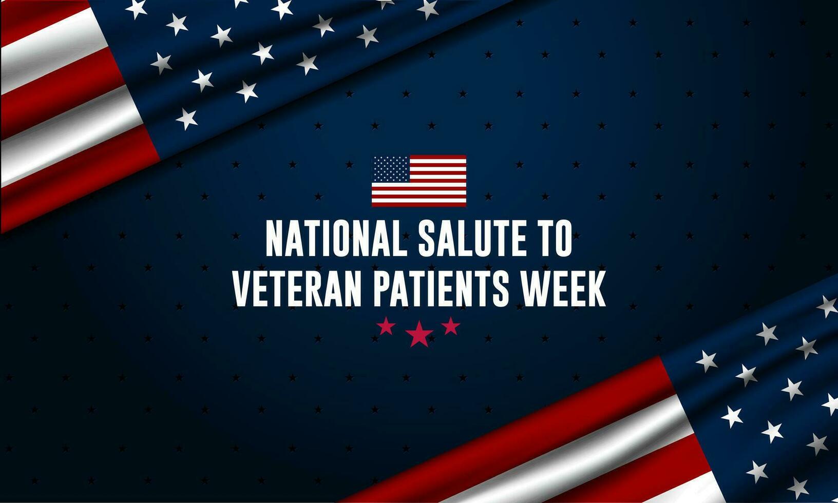 National Salute To Veteran Patients Week Background Vector Illustration
