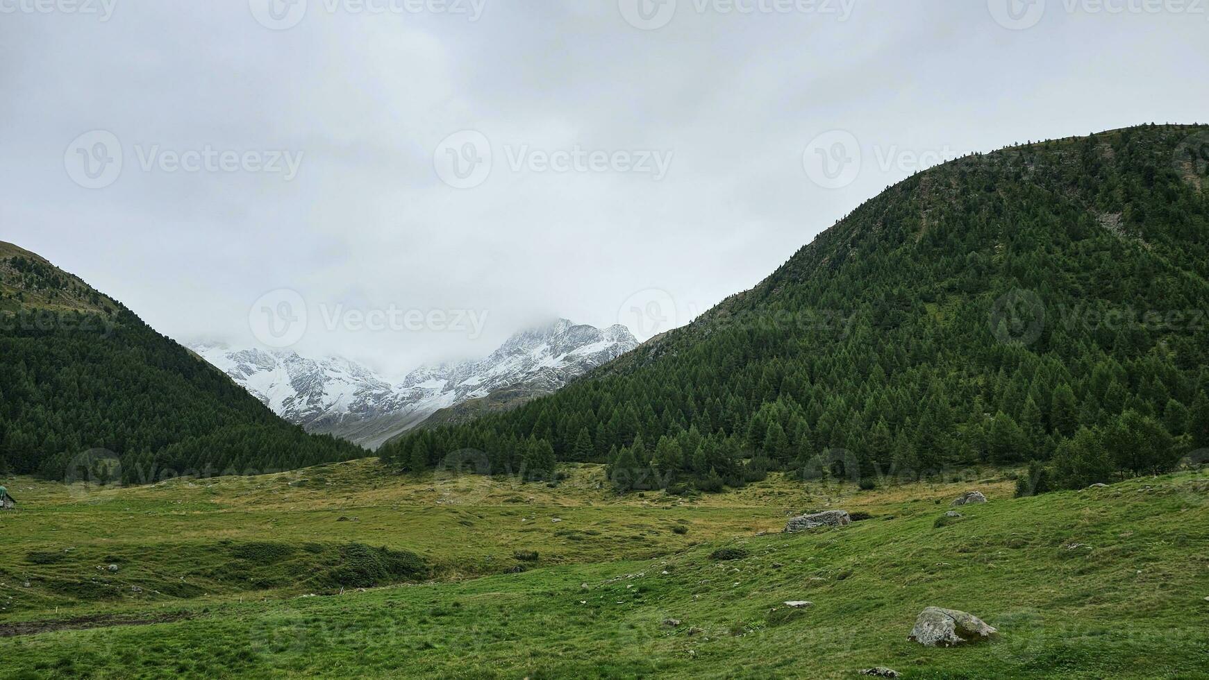 landscapes of Livigno winter ski center and summer tourism, in Valtellina in the province of Sondrio in Lombardy, in August 2023 photo