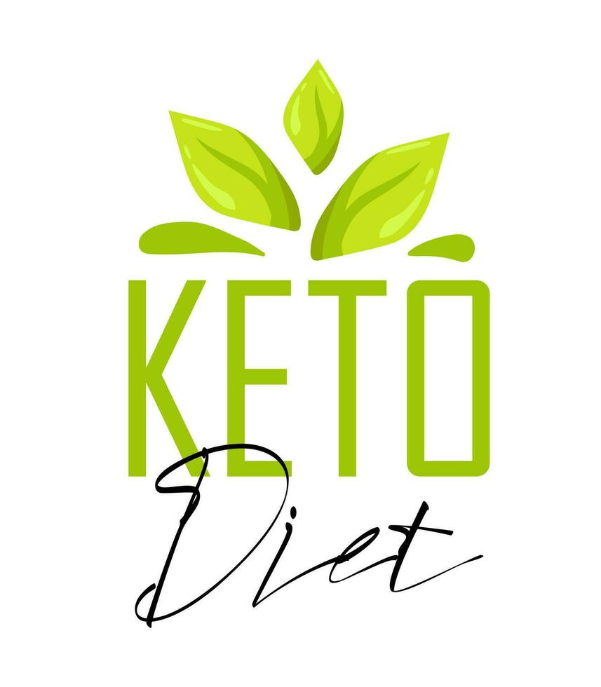 Keto Friendly Diet Nutrition Vector Design Element, Organic food.