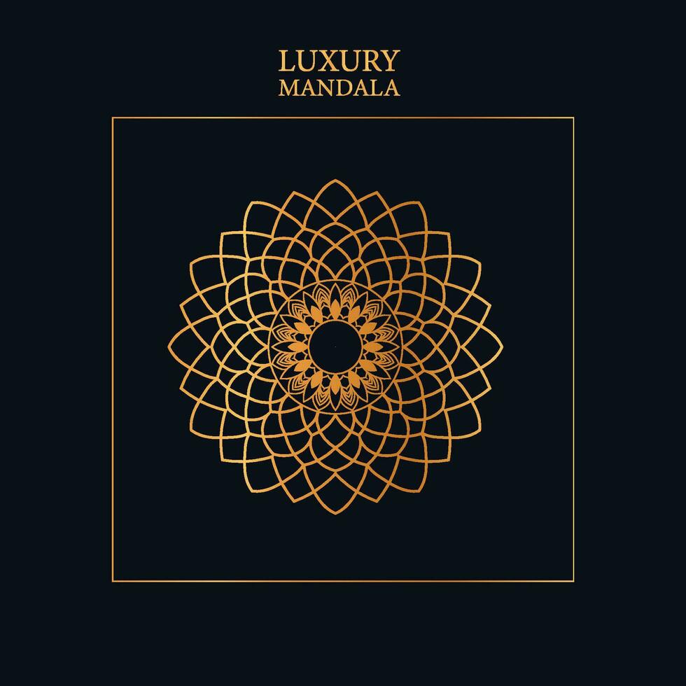 Golden Luxury Mandala Vector illustrations for Graphic Design, t-shirt prints, posters, Mugs and More,