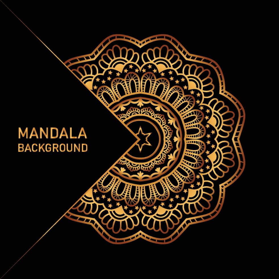 Luxury mandala background Design presentation Template Premium Vector